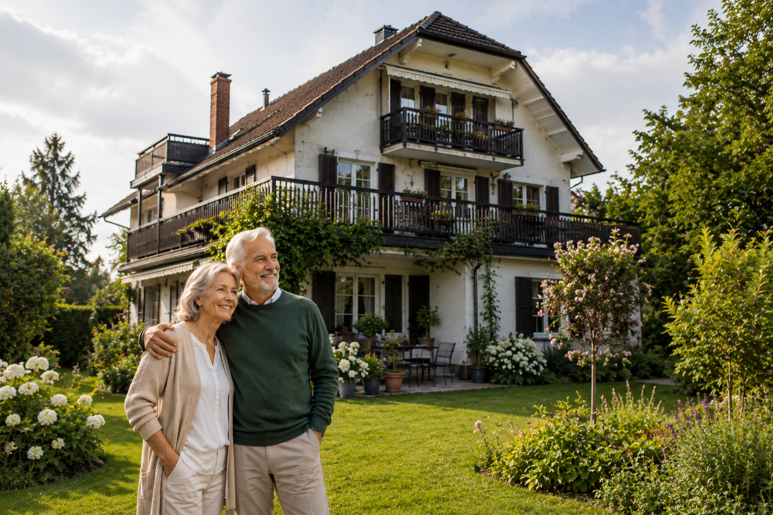 Älteres Paar im Eigenheim